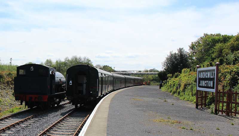 a train on a steel track