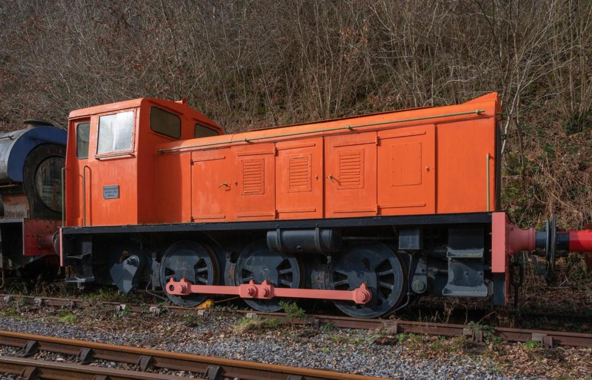 a train on a steel track