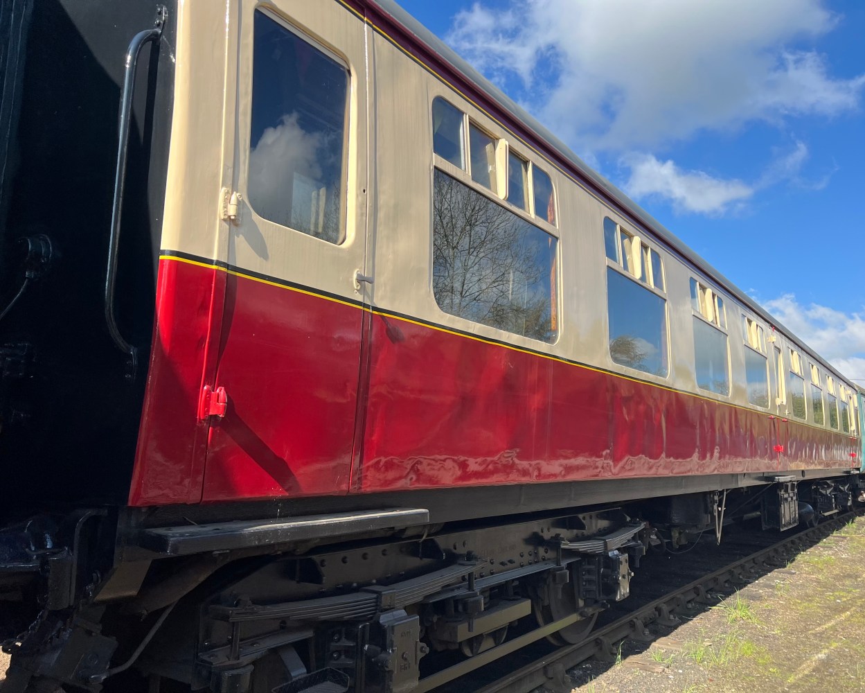 a train on a steel track